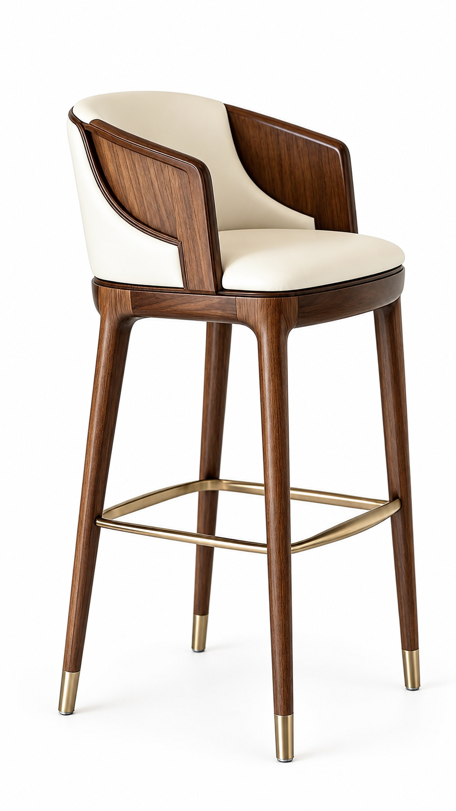 Le Tabouret de Bar Cuir Crème