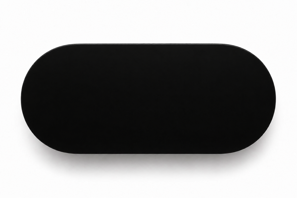 The "Monolith" Oblong Dining Table in Black Marquina Marble