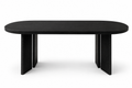 The "Monolith" Oblong Dining Table in Black Marquina Marble