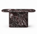 The "Palazzo" Fluted Oblong Console in ROSSO LEVANTO Marble